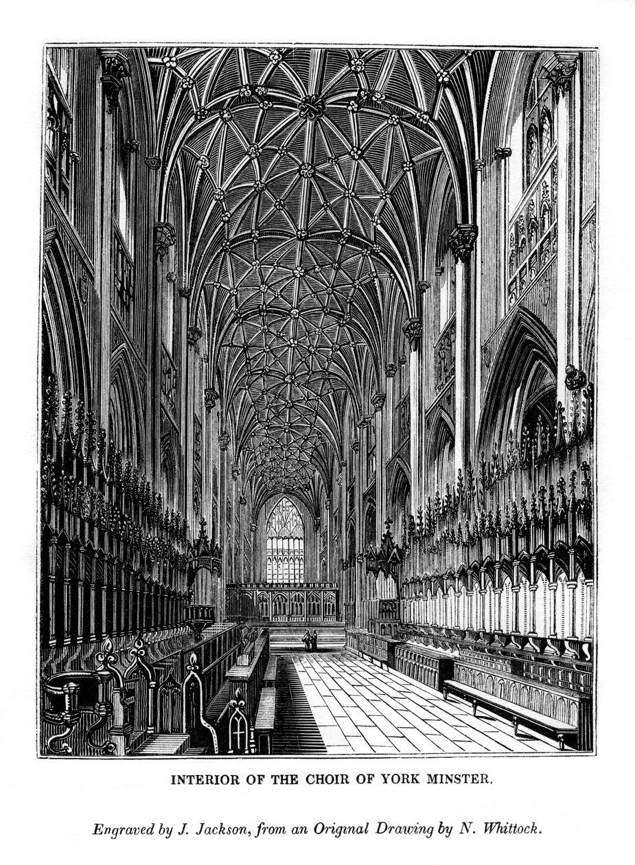 A York Minster kórusának belseje, 1830-1860 1843 alkotó: J. Jackson