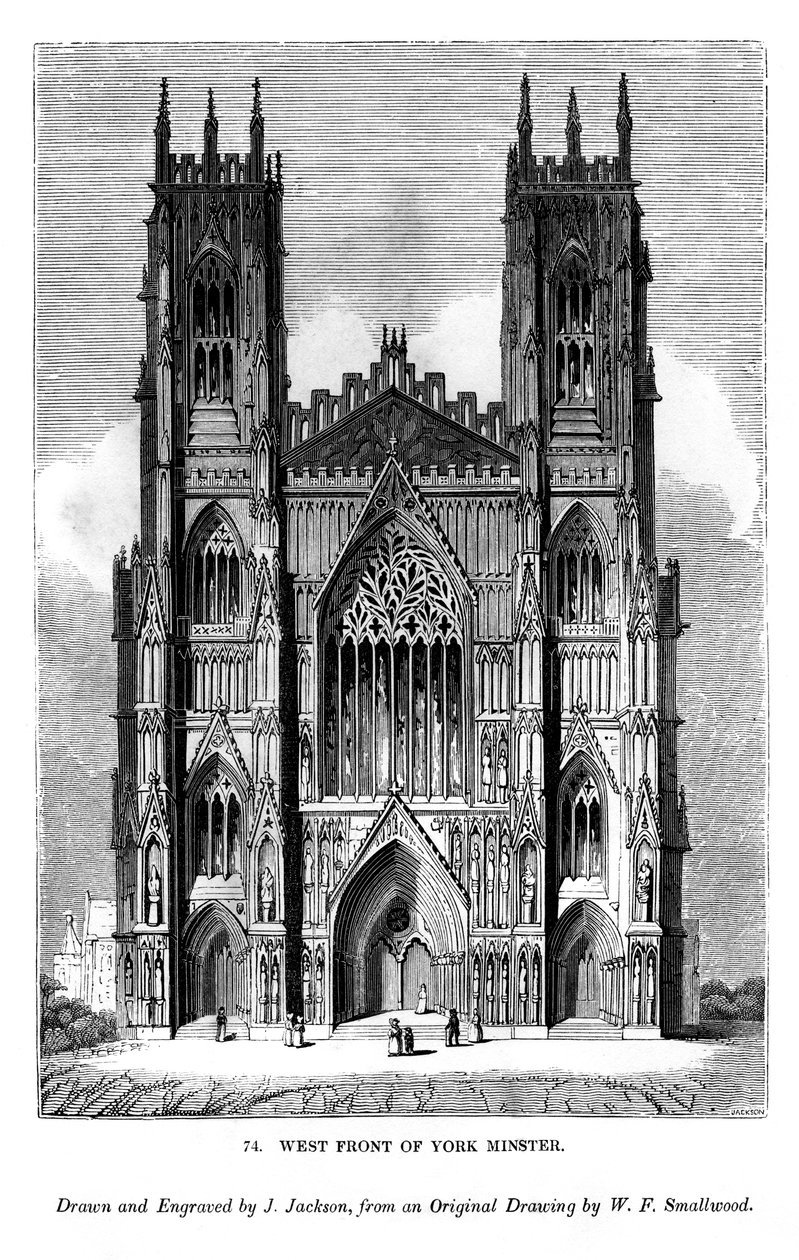 York Minster nyugati frontja, 1820-1830 1843 alkotó: J. Jackson
