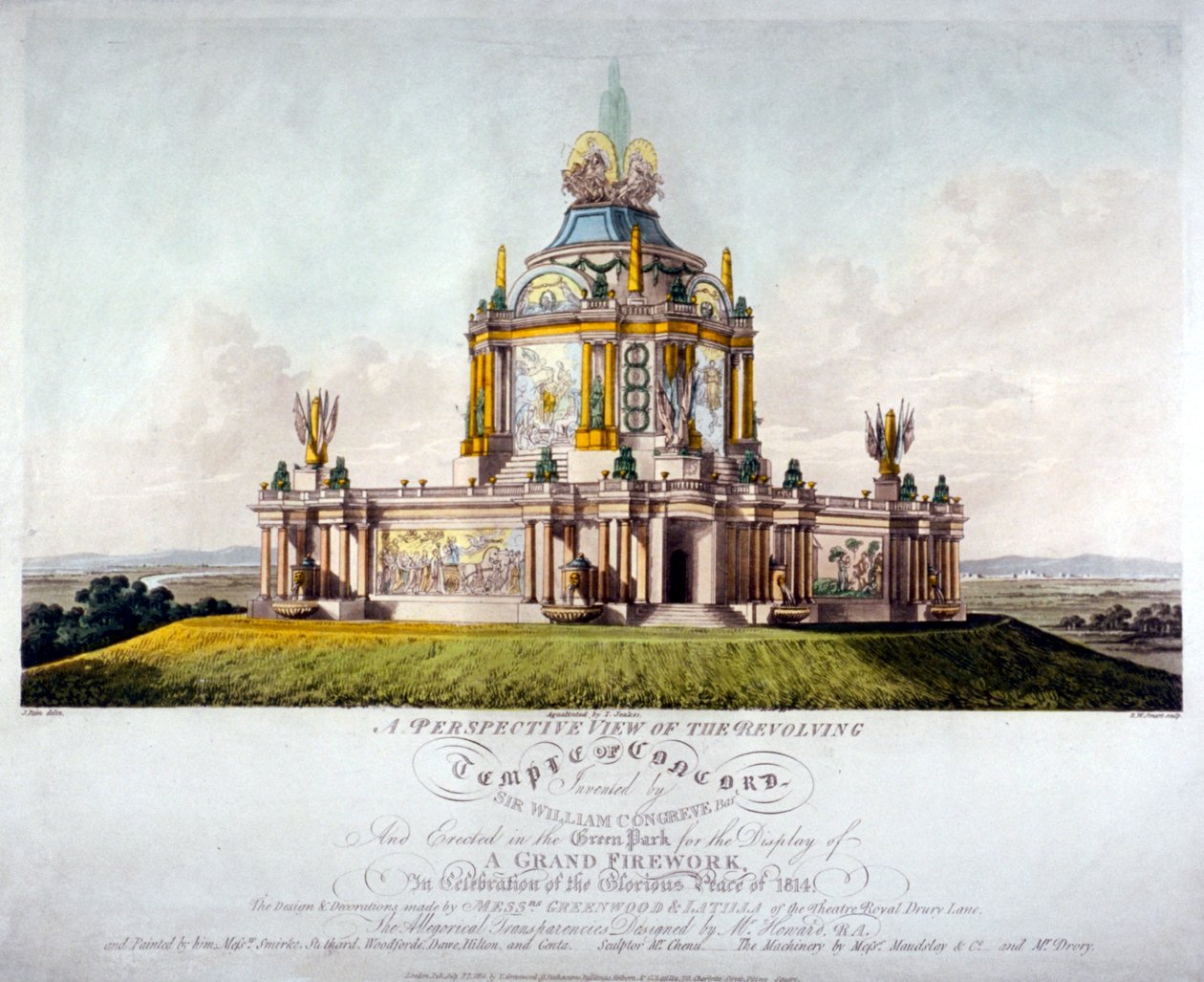 Concord temploma, Green Park, Westminster, London, 1814 alkotó: J Jeakes