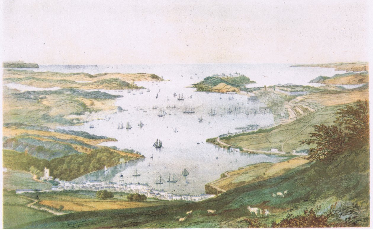 Falmouth kikötője alkotó: J. Lynn