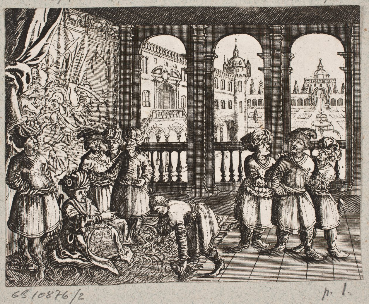 Illusztráció: Adam Olearius: „Perzsa Rosenthal, Schich Saadi zseniális költő […]”, Schleswig 1660 alkotó: J. Muller