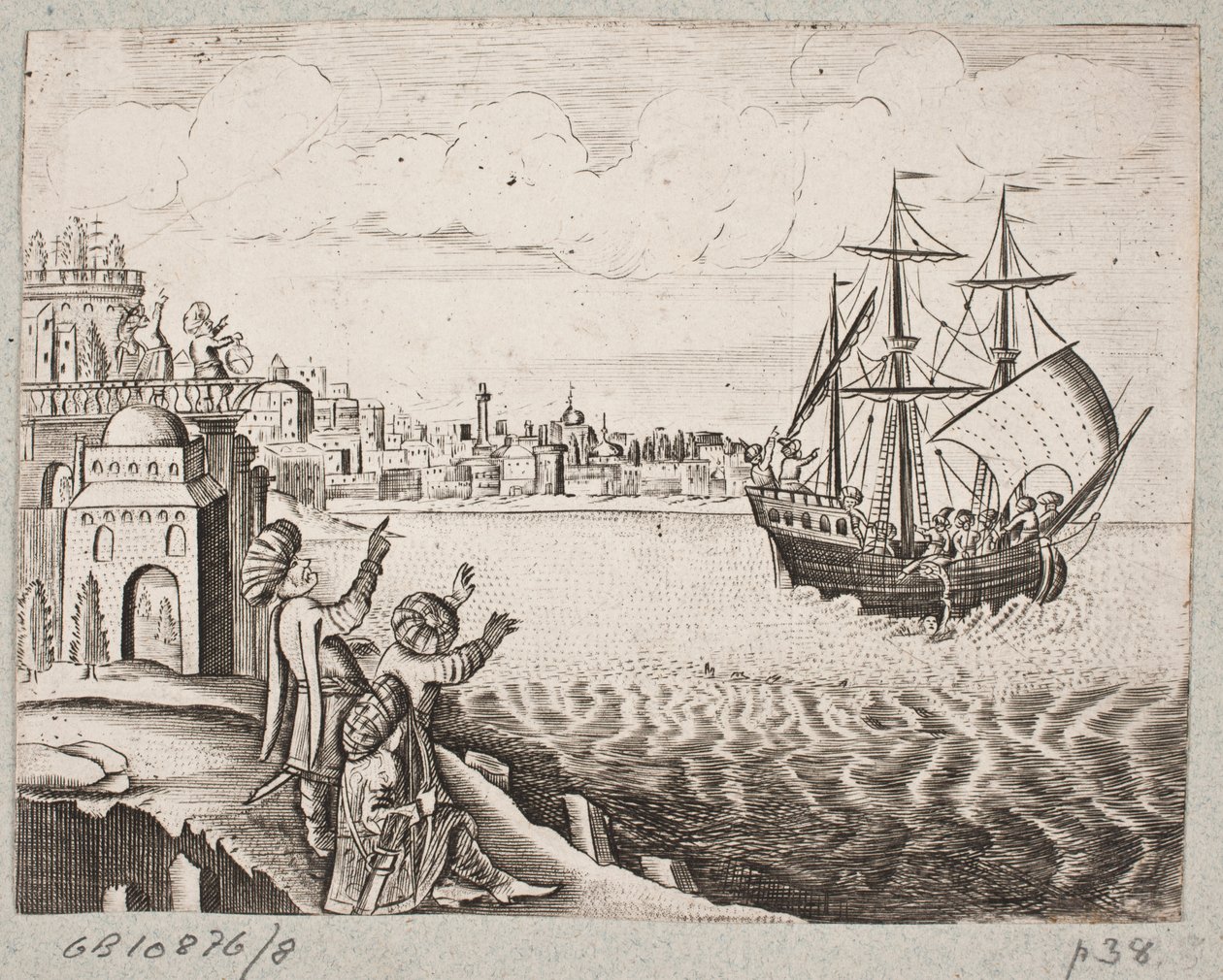 Illusztráció Adam Oleariushoz, „Perzsa Rosenthal, Schich Saadi leleményes költője […]”, Schleswig 1660 alkotó: J. Muller