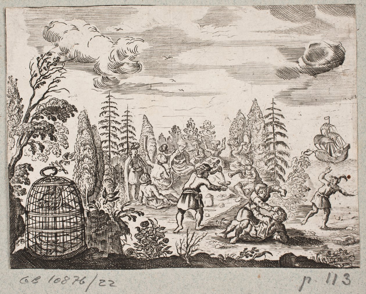 Illusztráció: Adam Olearius: „Perzsa Rosenthal, Schich Saadi zseniális költő […]”, Schleswig 1660 alkotó: J. Muller