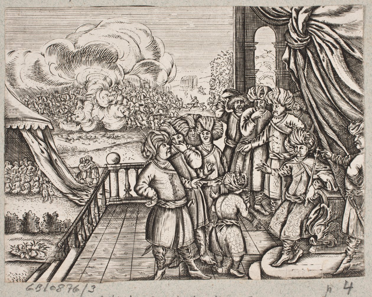 Illusztráció: Adam Olearius: „Perzsa Rosenthal, Schich Saadi zseniális költő […]”, Schleswig 1660 alkotó: J. Muller