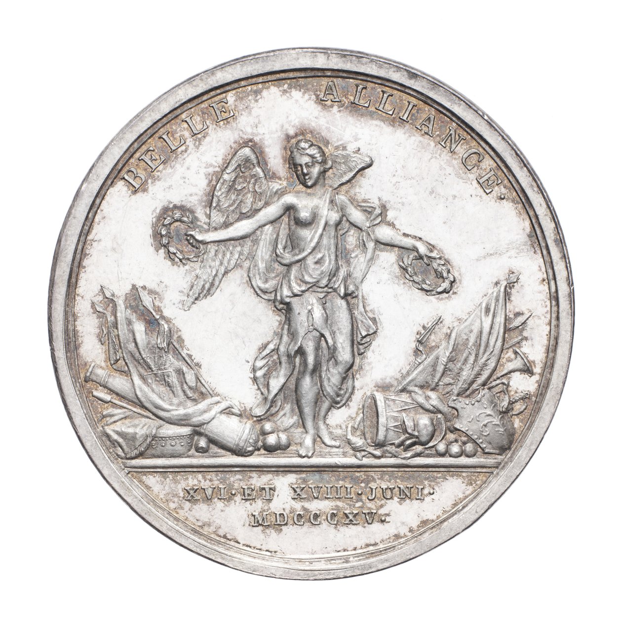 Érem Wellington hercegének és von Blücher tábornagynak 1815, 1815 körül (ezüst) alkotó: J. N. Lang