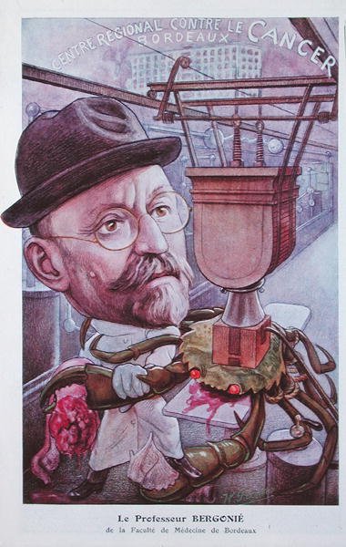 Jean-Alban Bergonie professzor (1857-1925) a Bordeaux-i Orvostudományi Karról, a „Chanteclair”-től alkotó: J P. Frantz