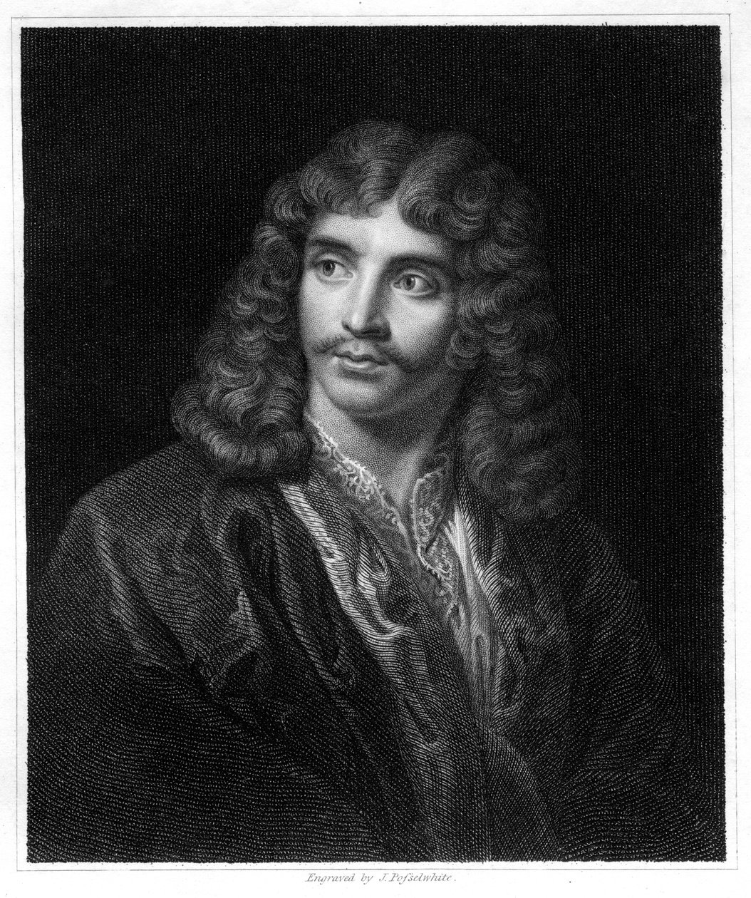 Moliere francia színházi író, rendező és színész, 1833. alkotó: J. Posselwhite