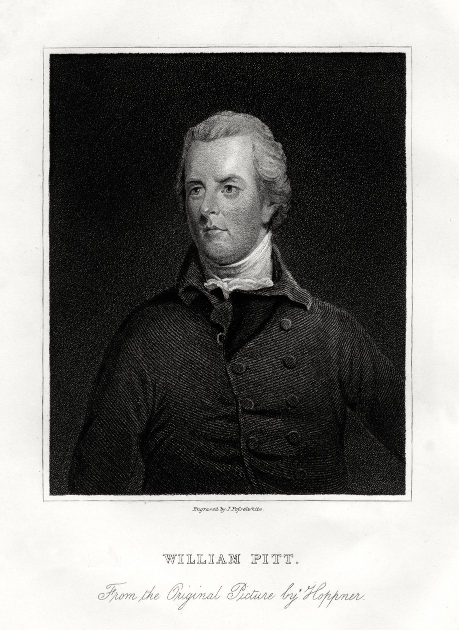 Ifjabb William Pitt, brit államférfi, 19. század alkotó: J. Posselwhite