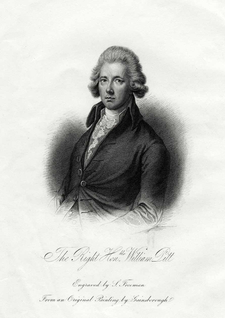 Ifjabb William Pitt, brit államférfi, 19. század alkotó: J. Posselwhite