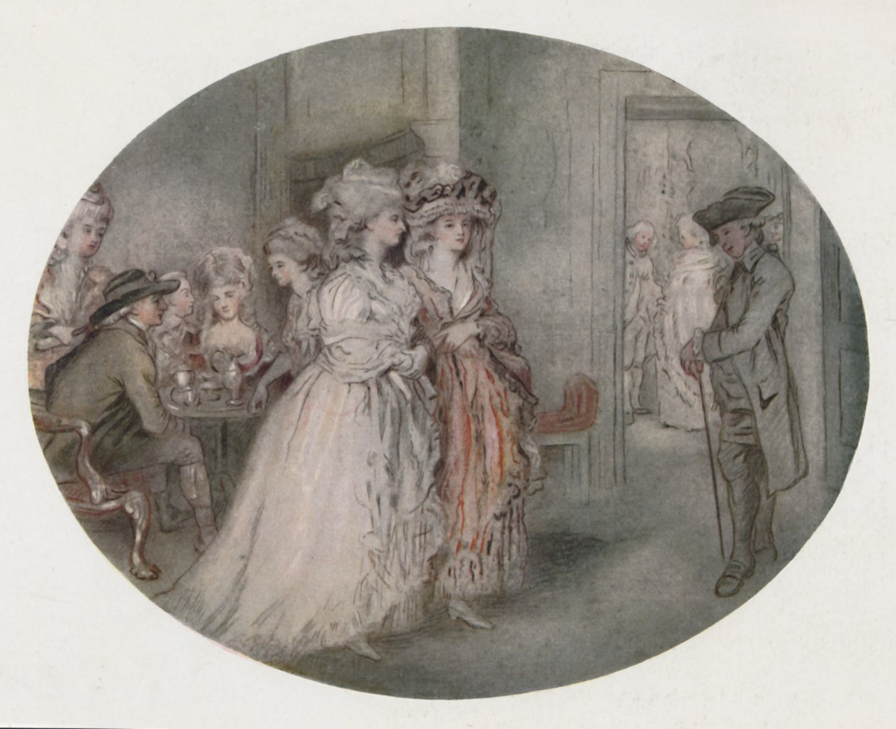 A sétány a Carlisle-házban, 1780, 1920 alkotó: J. R. Smith