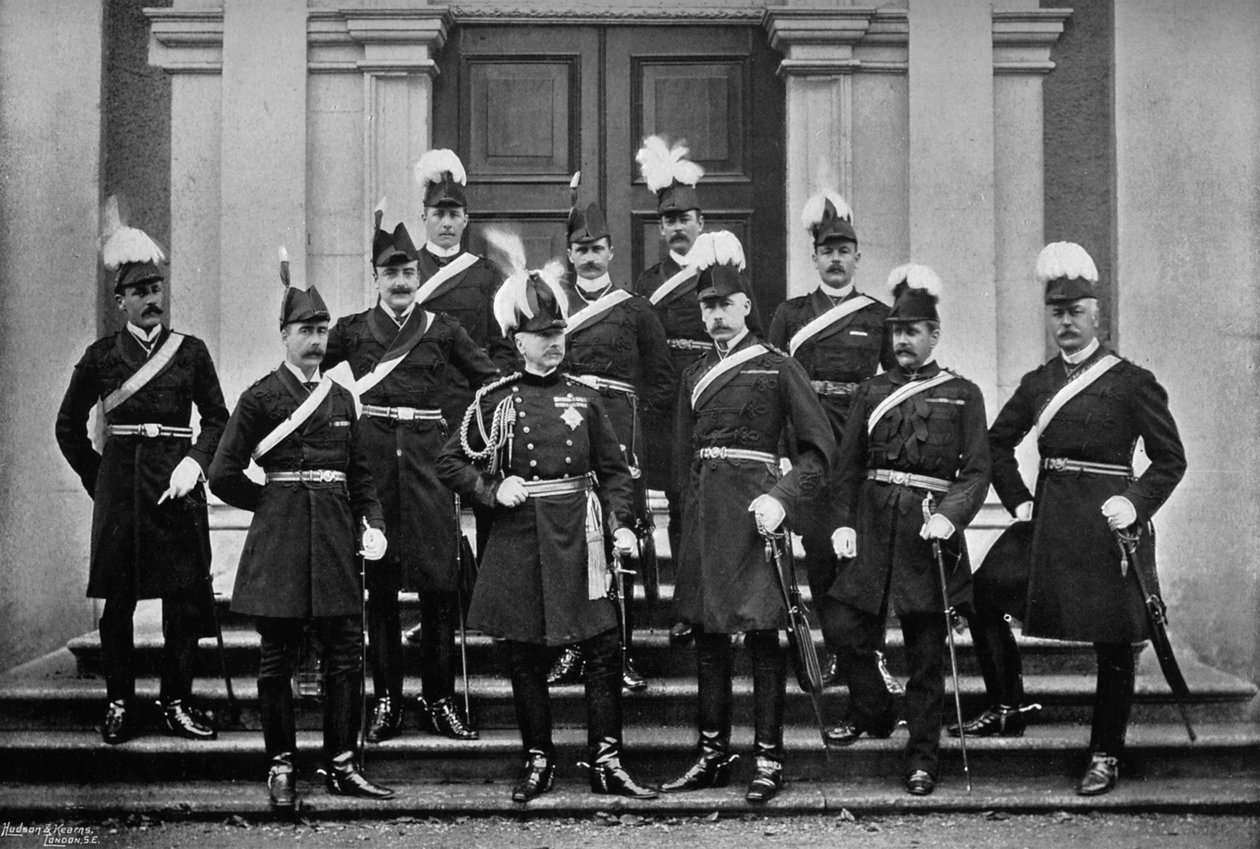 Lord Wolseley és az írországi főhadiszállás személyzete, 1896. alkotó: J. Robinson and Son