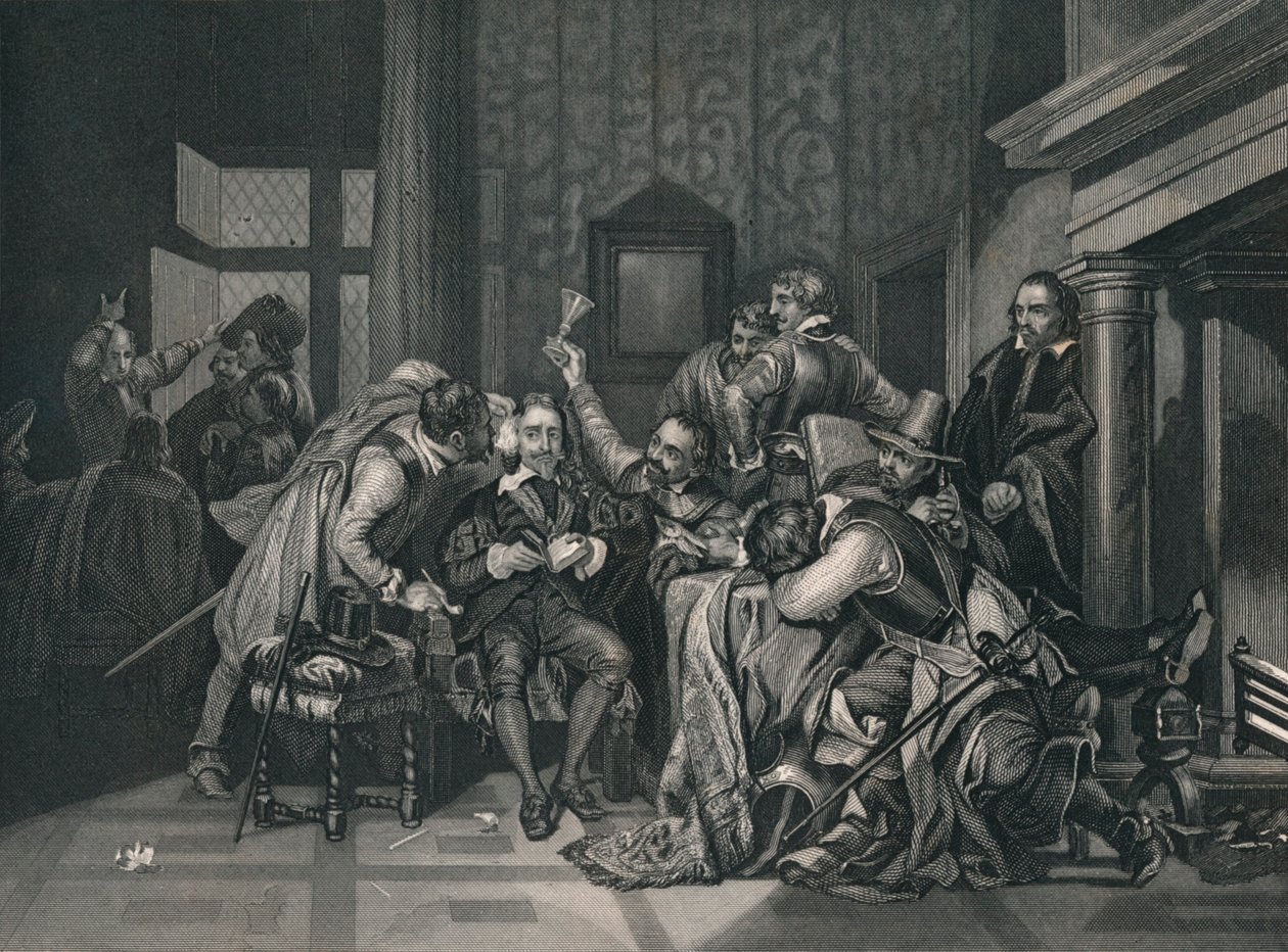 Első Károly az őrszobában, 1649, 19. század közepe. alkotó: J. Rogers