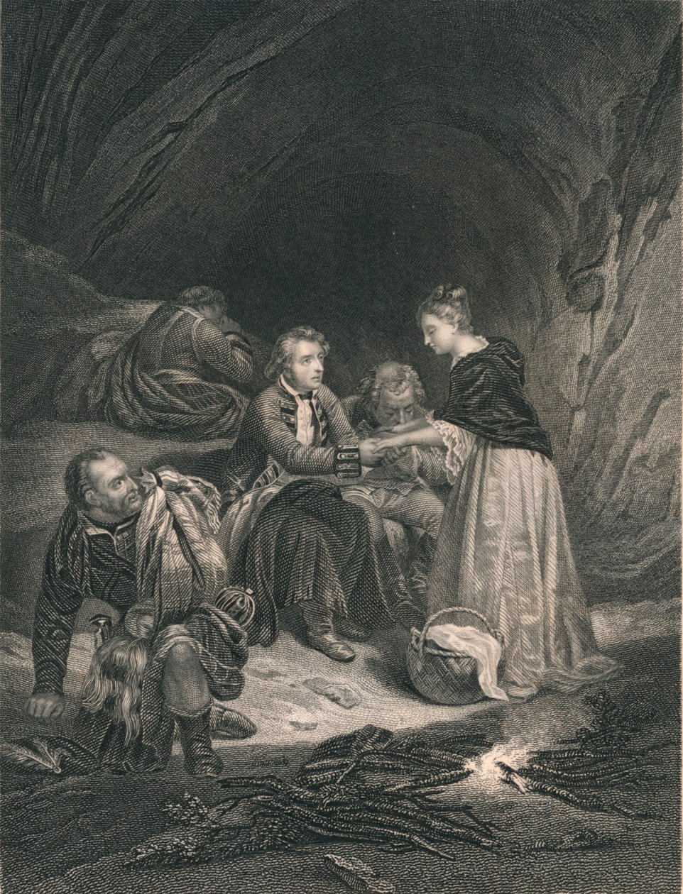 Chas. Edward The Pretender és Flora Macdonald, 19. század közepe. alkotó: J. Rogers