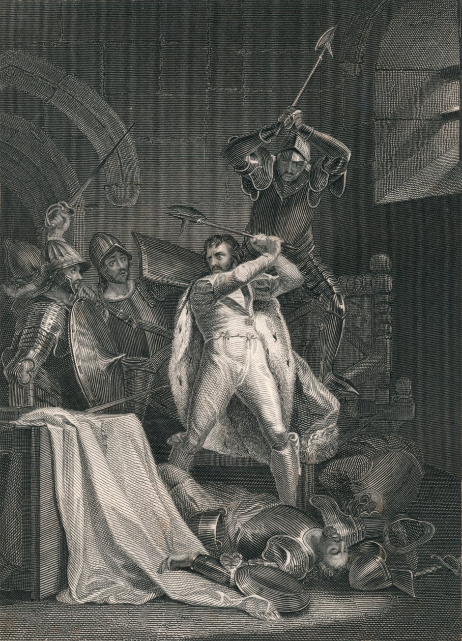 II. Richárd halála, 1400, 19. század közepe. alkotó: J. Rogers