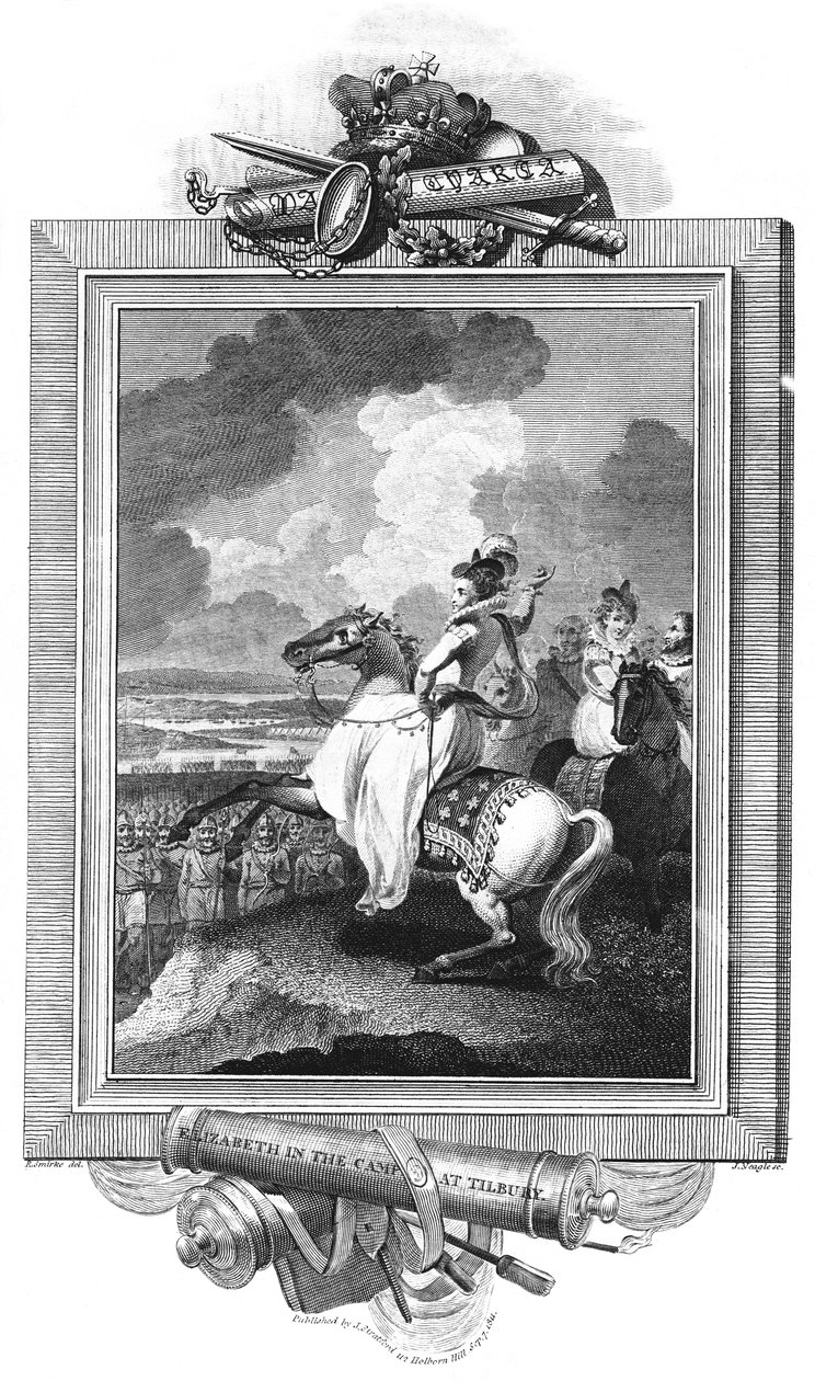 Erzsébet a tilburyi táborban, 1811 alkotó: J. Rogers