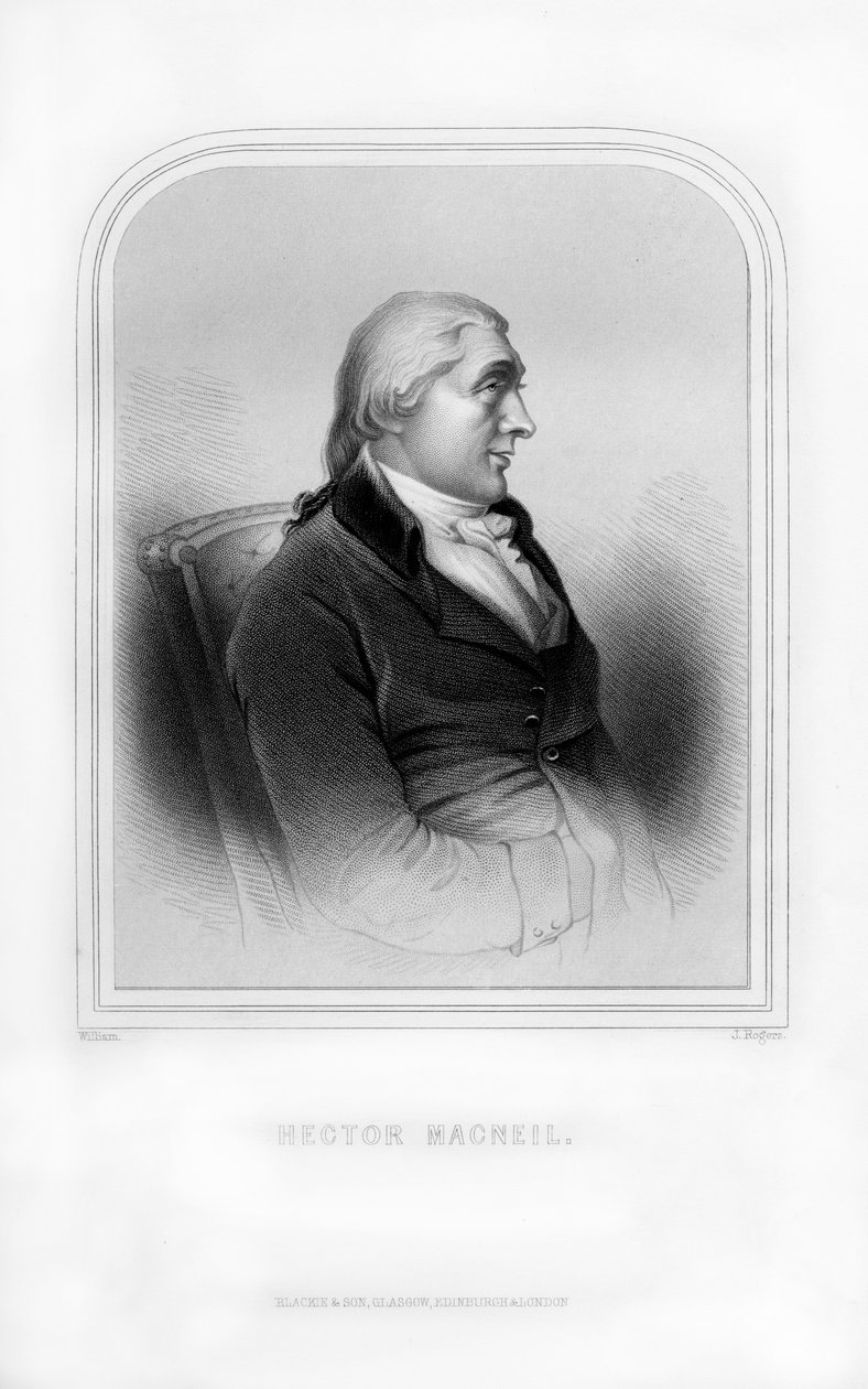 Hector MacNeil skót költő és író, 1870 alkotó: J. Rogers