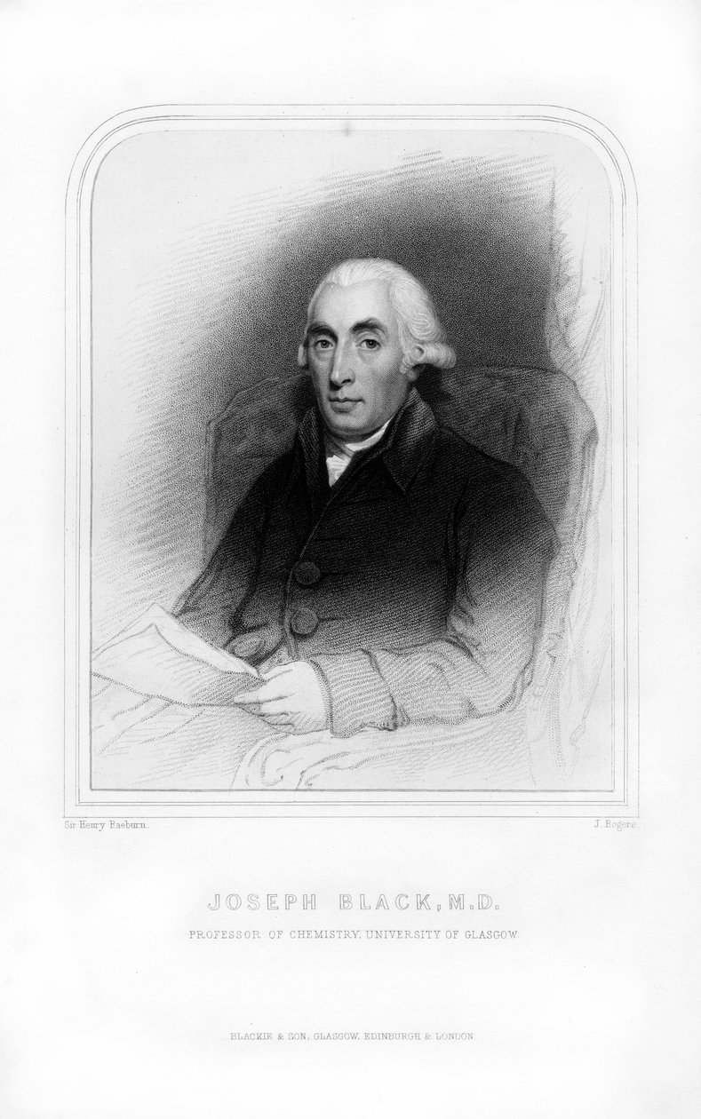 Joseph Black skót fizikus és kémikus, 1870. alkotó: J. Rogers