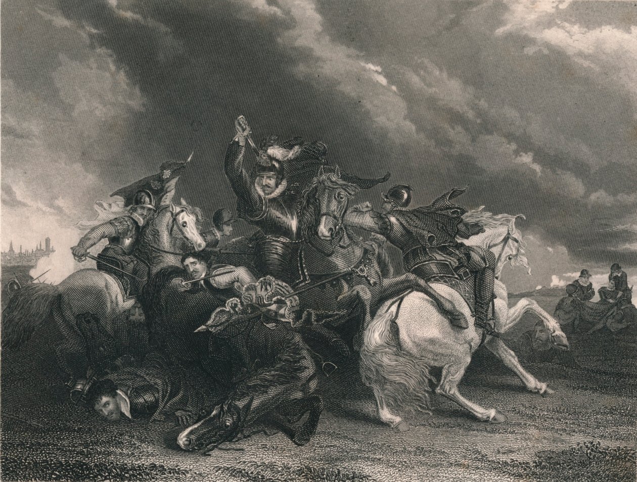 Sir William Russell a zutpheni csatában, 1586, 1830-as évek. alkotó: J. Rogers