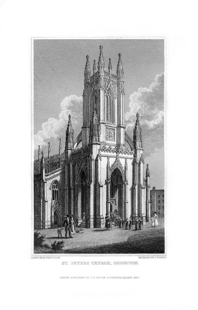St Peters Church, Brighton, East Sussex, 1829. alkotó: J. Rogers