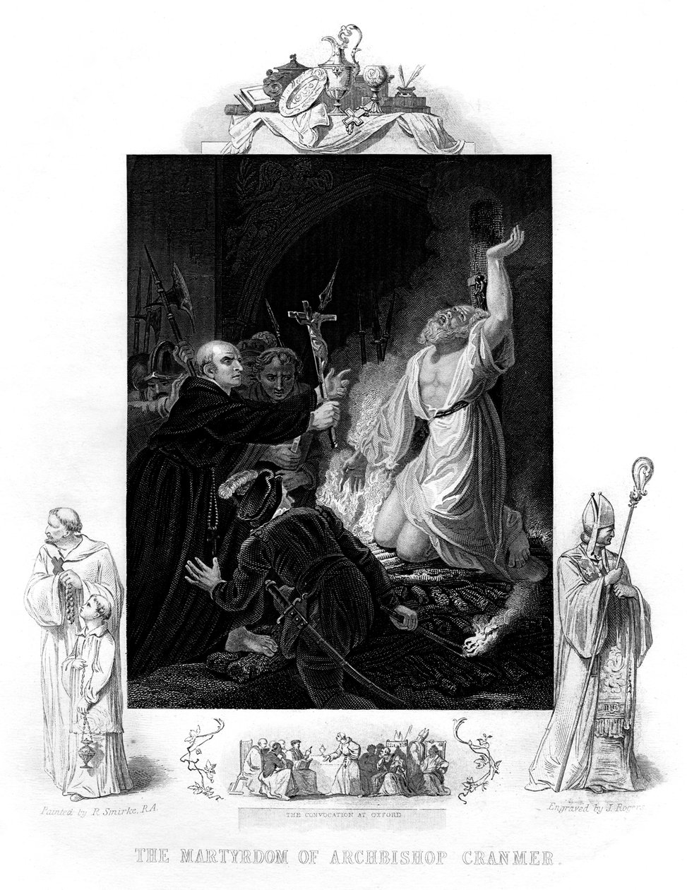 Cranmer érsek vértanúsága, 1556, 1877 alkotó: J. Rogers