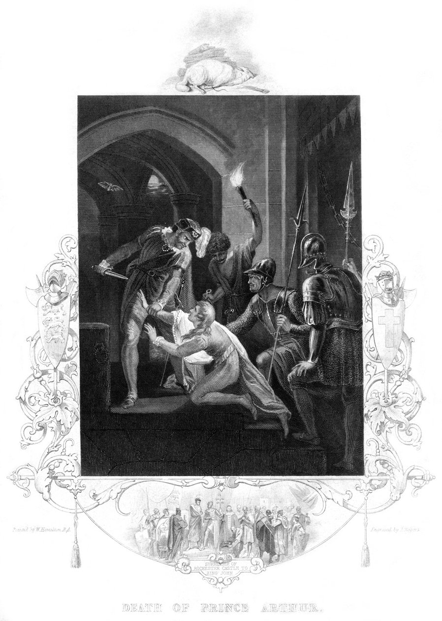 Arthur herceg halála 1187-1203, XIX. alkotó: J. Rogers