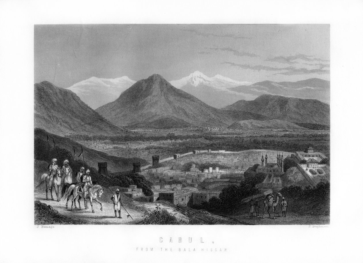 Kabul a Bala Hissarból, Afganisztán, 1893 alkotó: J. Stephenson