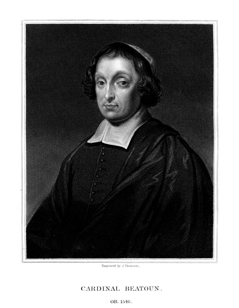 David Beaton bíboros, St Andrews érseke, 1825. alkotó: J. Thomson