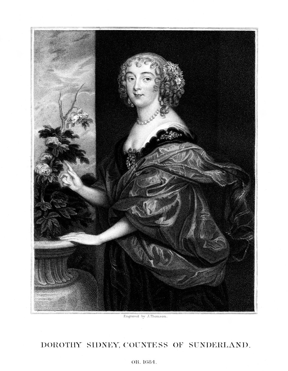 Dorothy Spencer, Sunderland grófnője, 1823. alkotó: J. Thomson