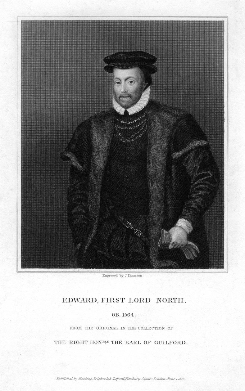 Edward North c1496-1564, 1. Lord North, 1825. alkotó: J. Thomson