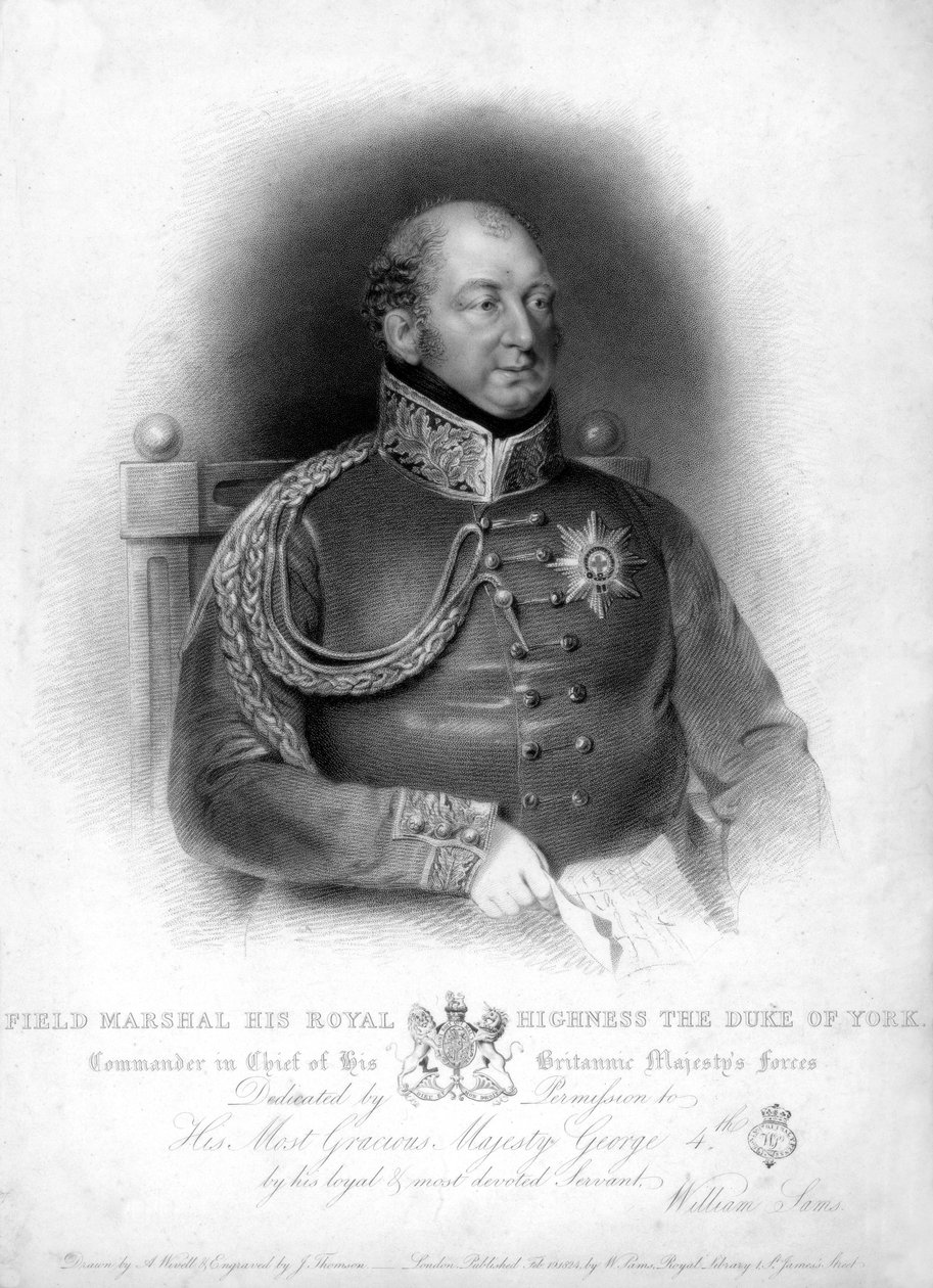 Frederick herceg tábornagy, York és Albany hercege 1763-1827, 19. század. alkotó: J. Thomson