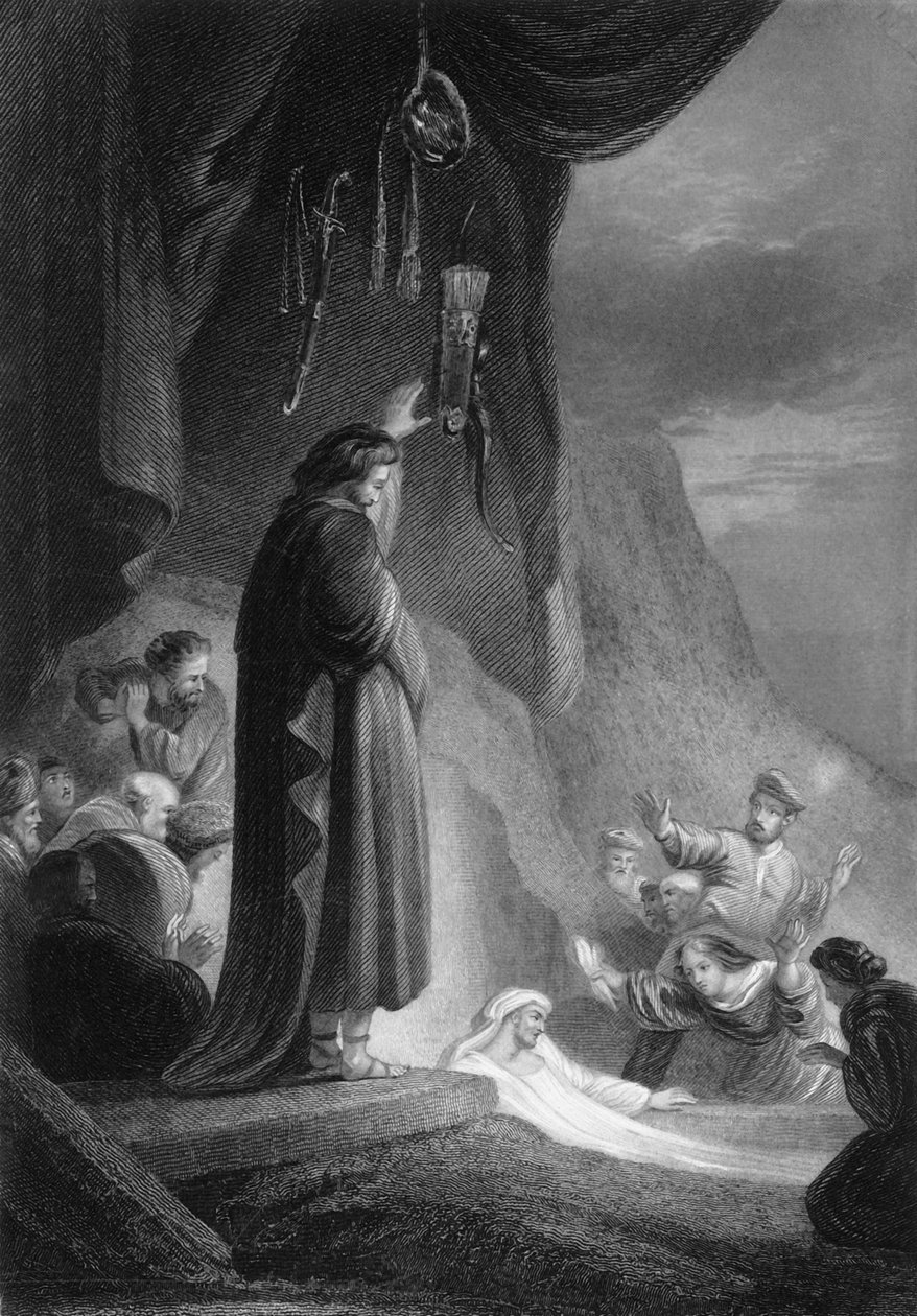 Hangosan kiáltott: Lázár, gyere elő, 19. század. alkotó: J. Thomson