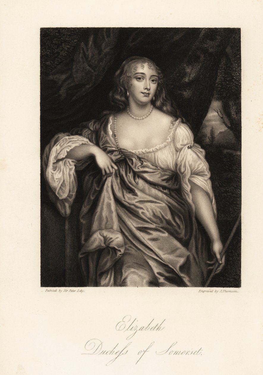 Lady Elizabeth Seymour, Somerset hercegnő, korábban Elizabeth Percy, Anna királynő örököse és barátja portréja alkotó: J. Thomson