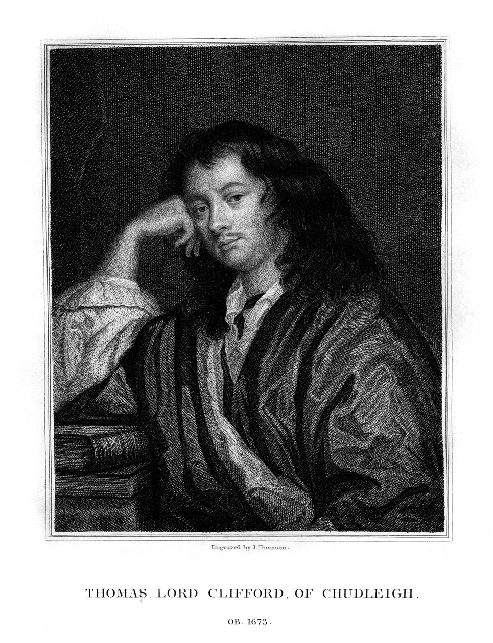 Thomas Clifford, Chudleigh 1. bárója, angol államférfi és politikus, 1828. alkotó: J. Thomson