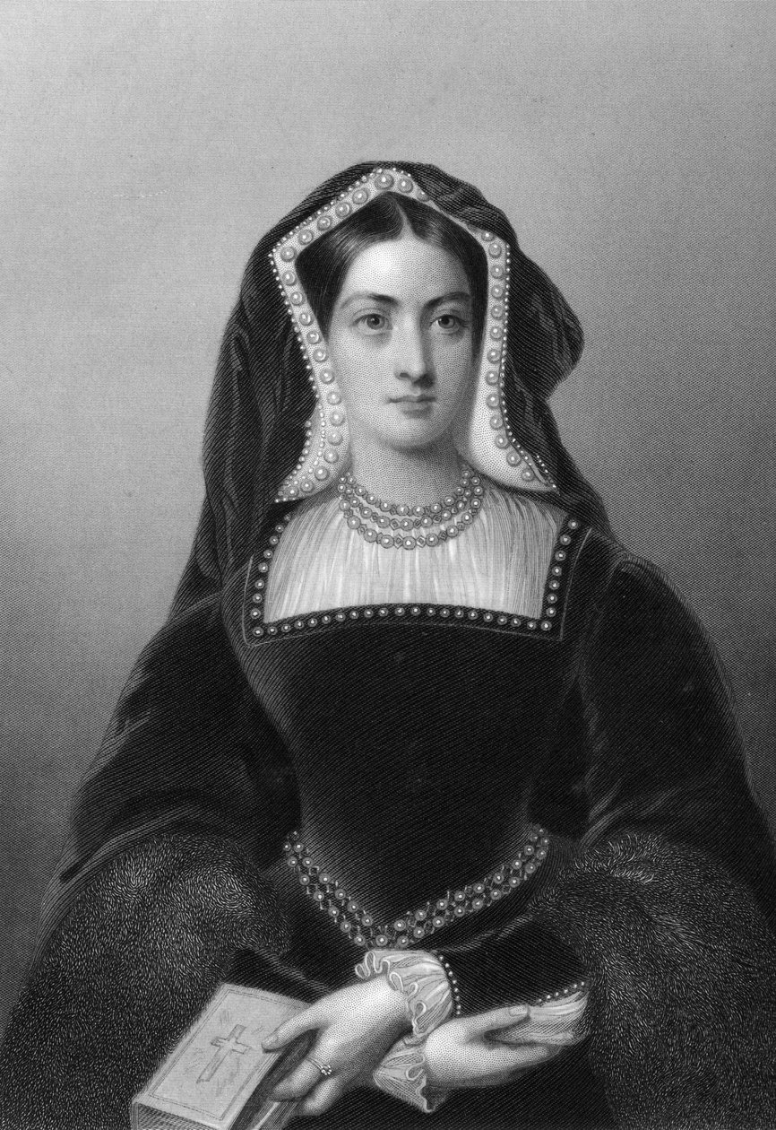 Aragóniai Katalin 1485-1536, VIII. Henrik király első felesége, 1851. alkotó: J. W. Knight