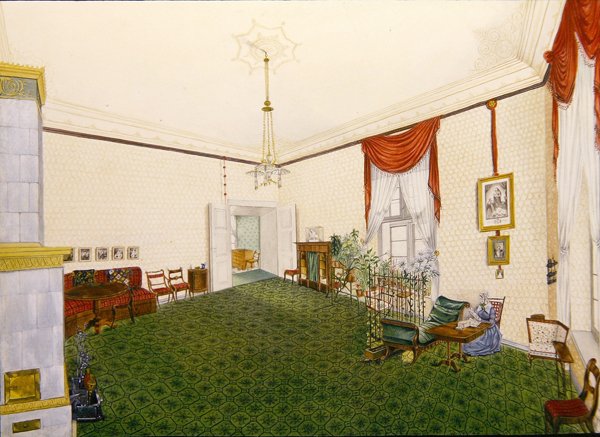 Nappali a Schloss Ballenstedtben, Szász-Anhaltban alkotó: J. Willing