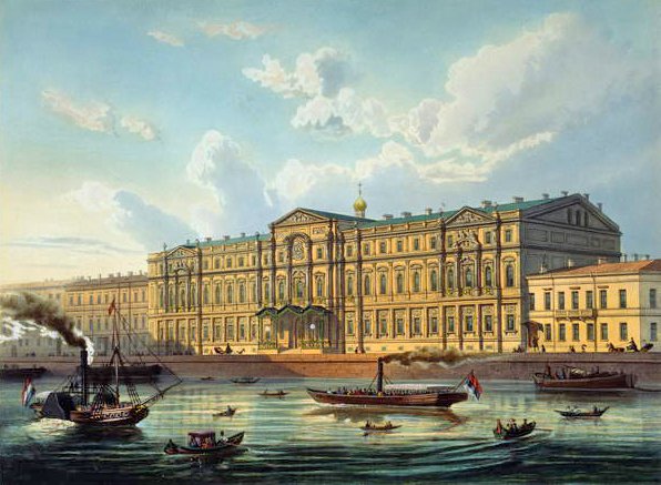 Mihail nagyherceg palotája és a Palota Embankment, Jacottet és Bachelier nyomtatása, Lemercier kiadása, Párizs, 1850-es évek alkotó: J. after Charlemagne