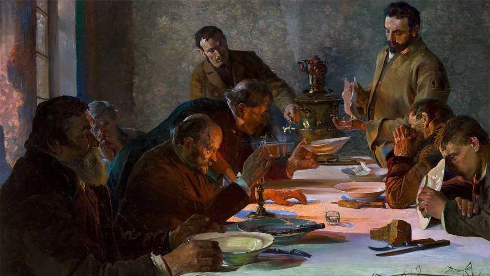 Szenteste Szibériában.nPolski: Karácsony este Szibériában.n alkotó: Jacek Malczewski