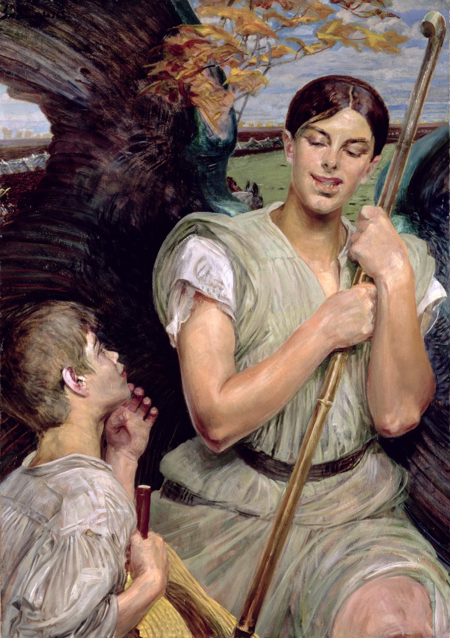 Angyal és pásztorfiú, 1911 alkotó: Jacek Malczewski