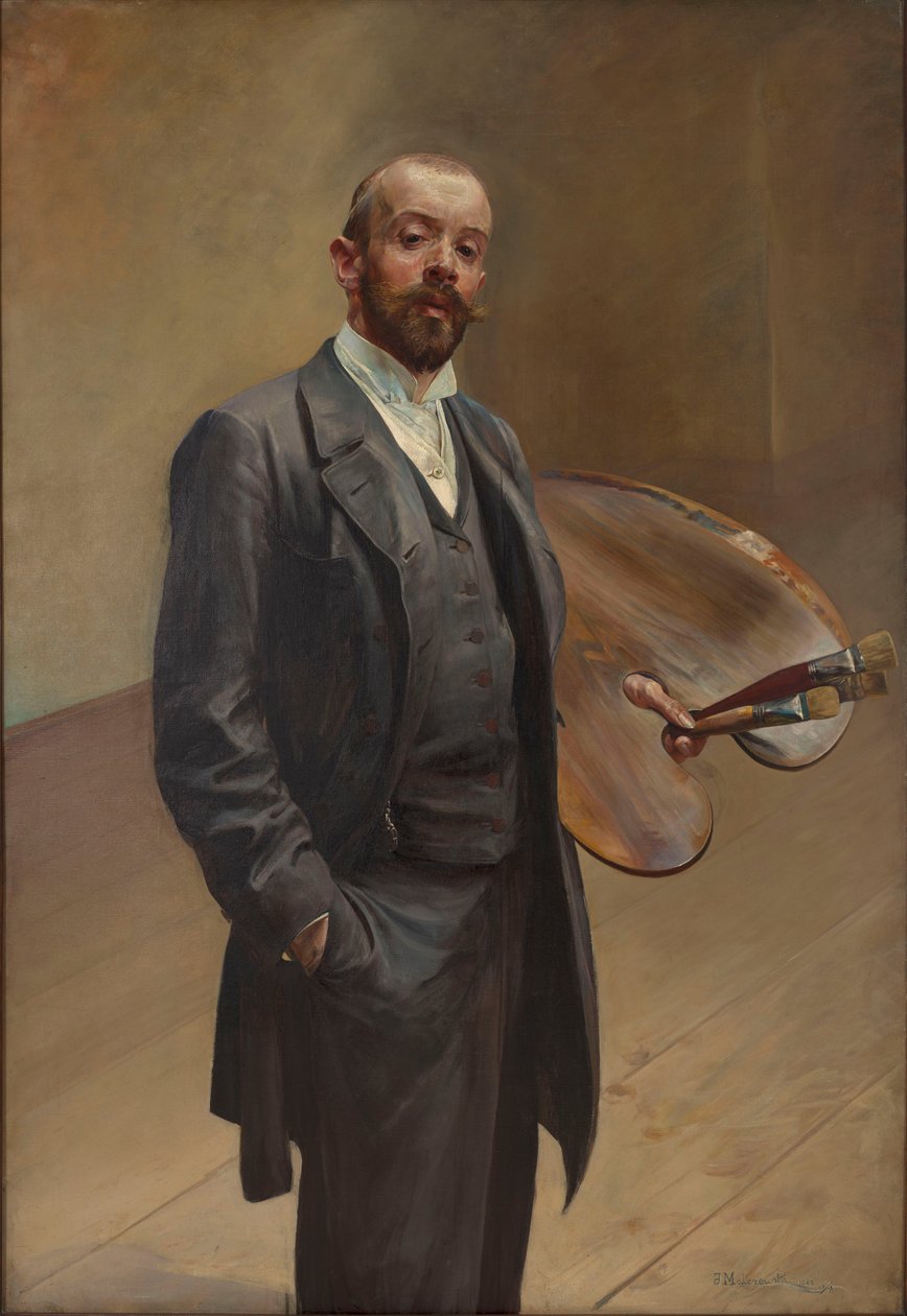 Önarckép palettával alkotó: Jacek Malczewski