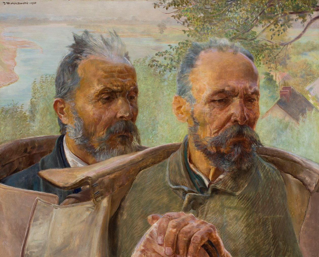 Két öregember feje alkotó: Jacek Malczewski