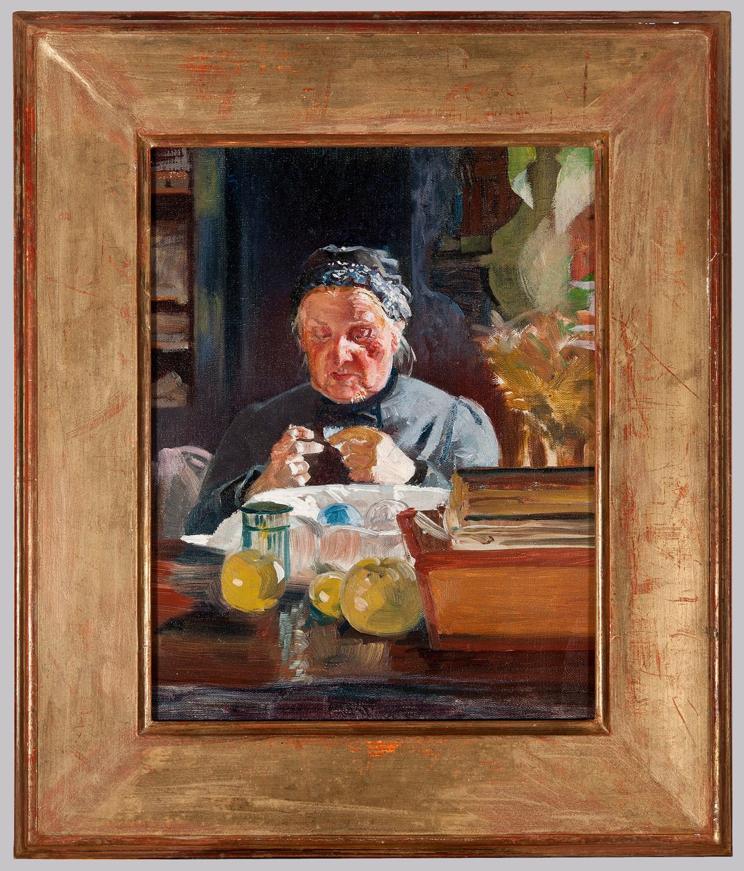 Nő az asztalnál, vázlat alkotó: Jacek Malczewski