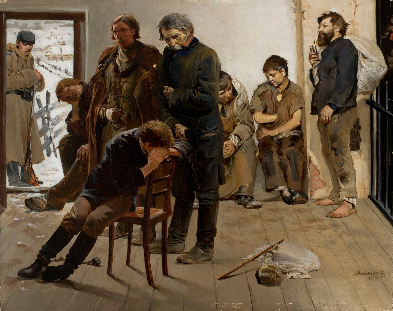 Foglyok szállítása közben (Foglyok) alkotó: Jacek Malczewski