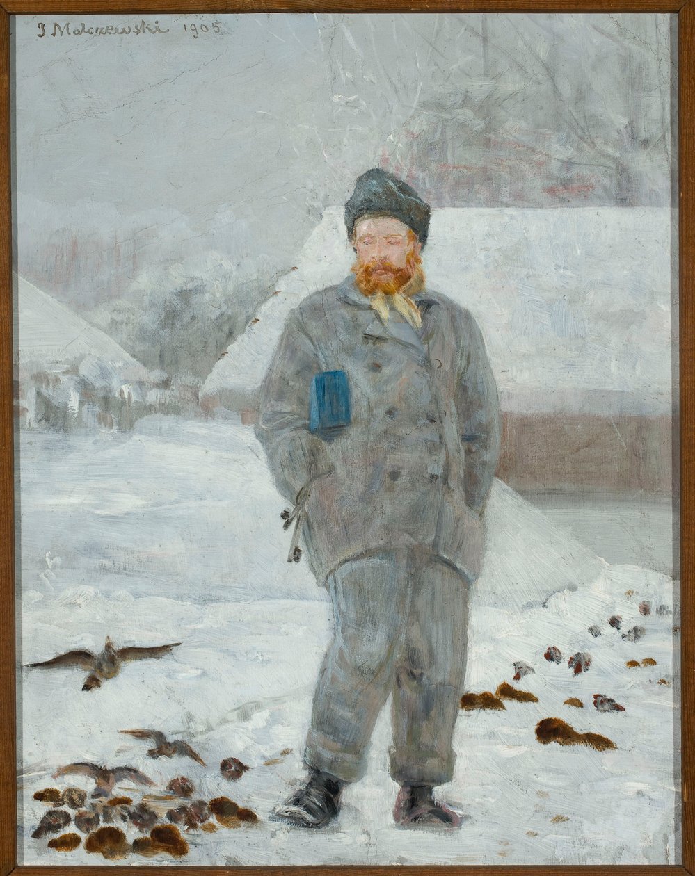 Adolf Dygasiński portréja madarakkal alkotó: Jacek Malczewski