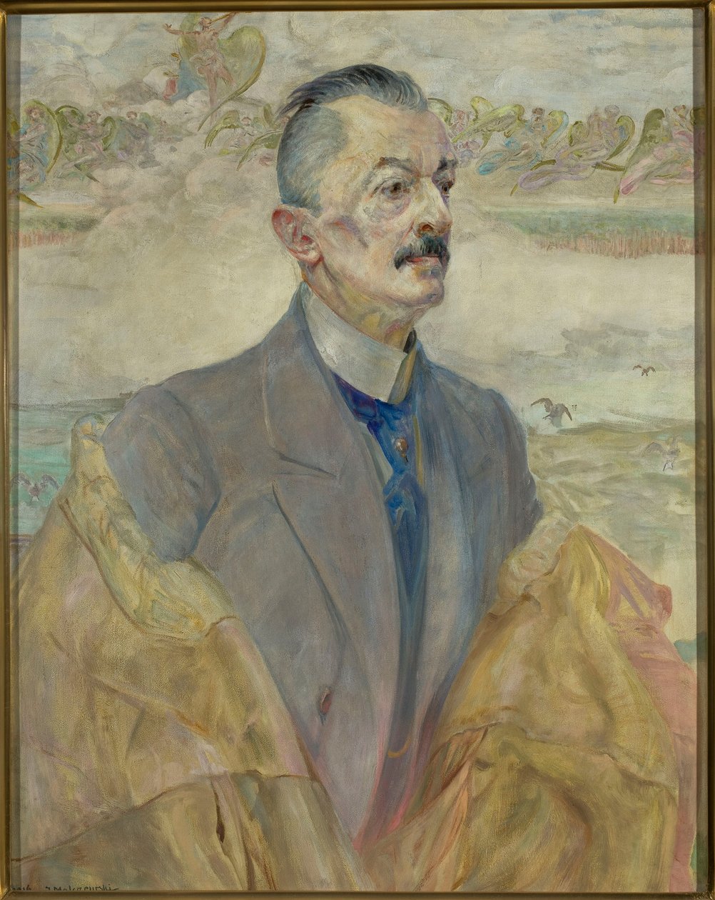 Augusta Sokołowski, történész portréja alkotó: Jacek Malczewski
