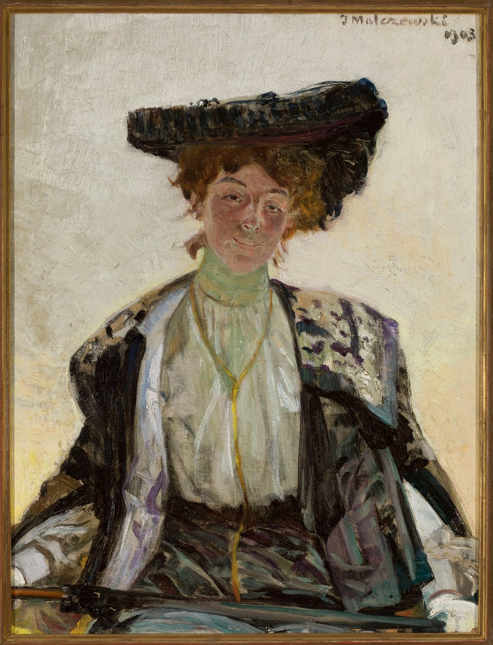 Helena Sulima színésznő portréja alkotó: Jacek Malczewski