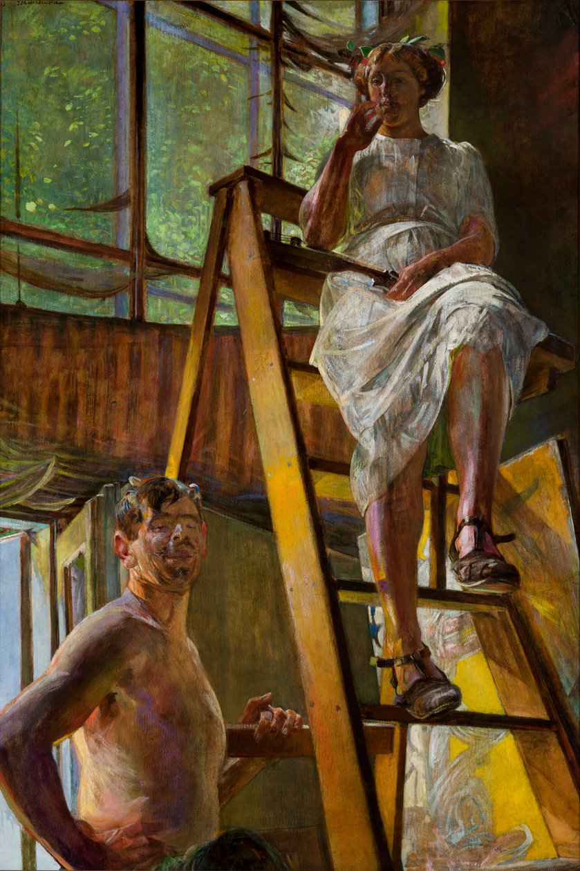 Szatír és egy modell alkotó: Jacek Malczewski
