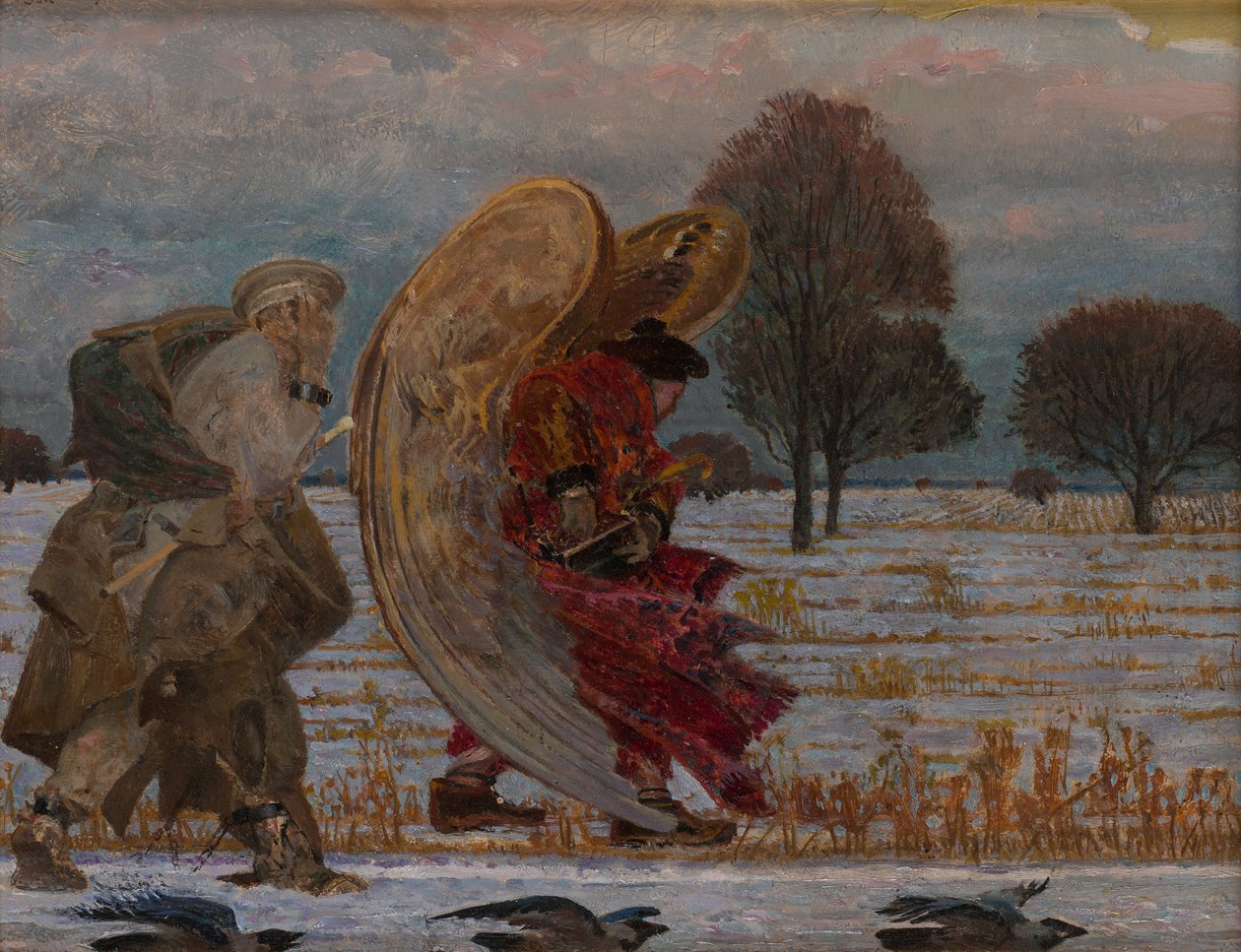 Az angyal mögött (a triptichon bal oldali része) alkotó: Jacek Malczewski