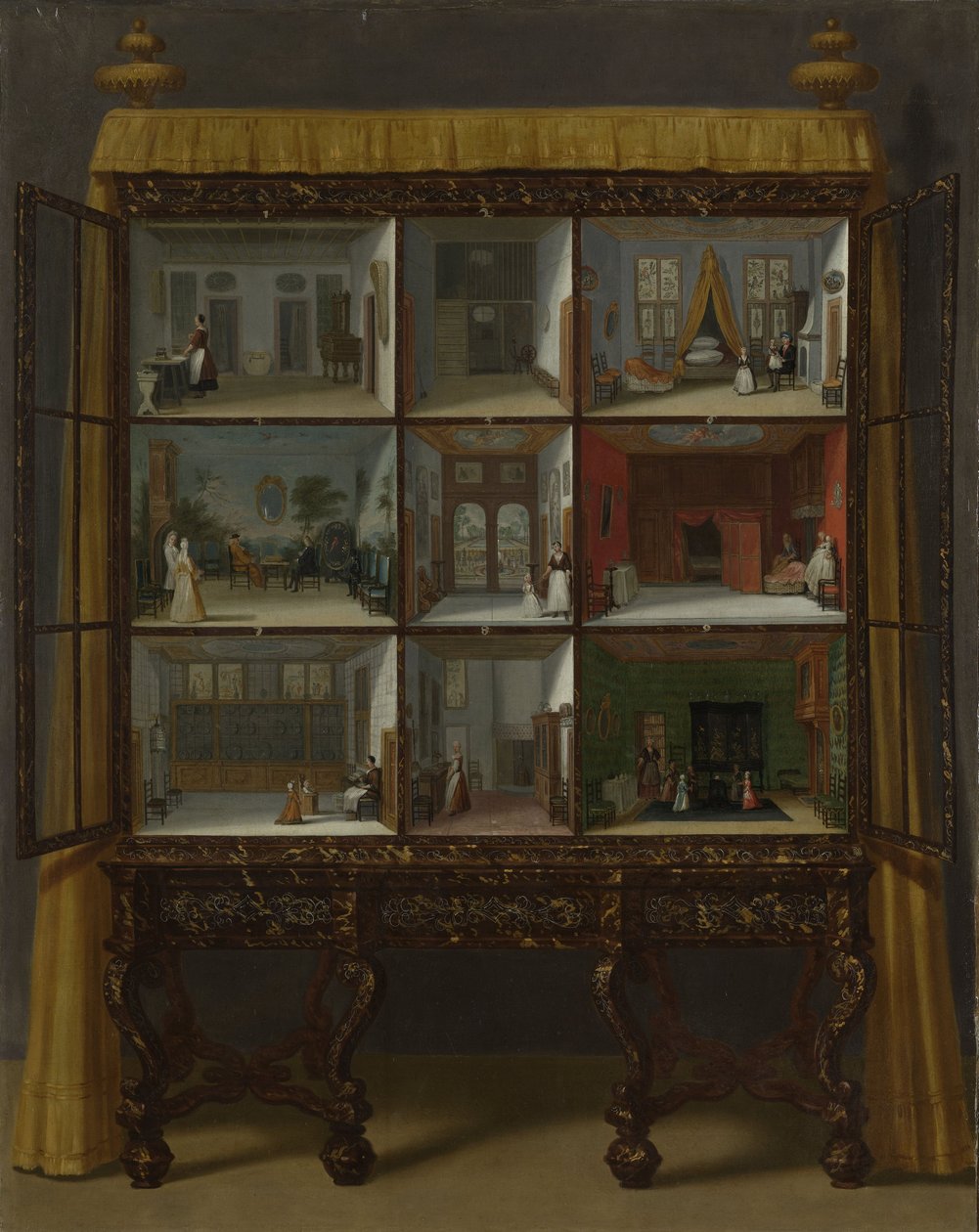 Petronella Oortman babaháza, 1710 körül, olaj, vászon alkotó: Jacob Appel