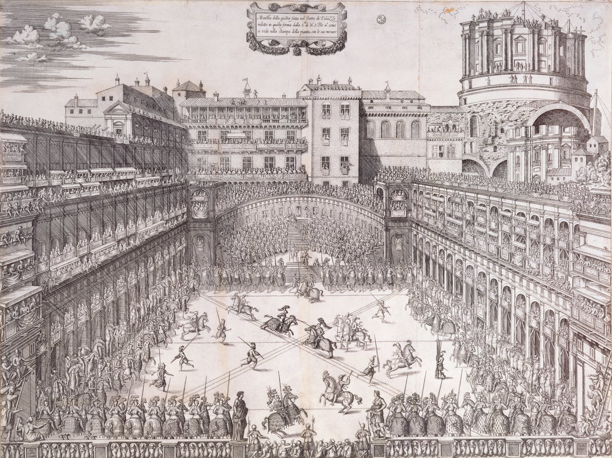 Joust a Vatikánban, a Cortile de Belvedere-ben alkotó: Jacob Binck