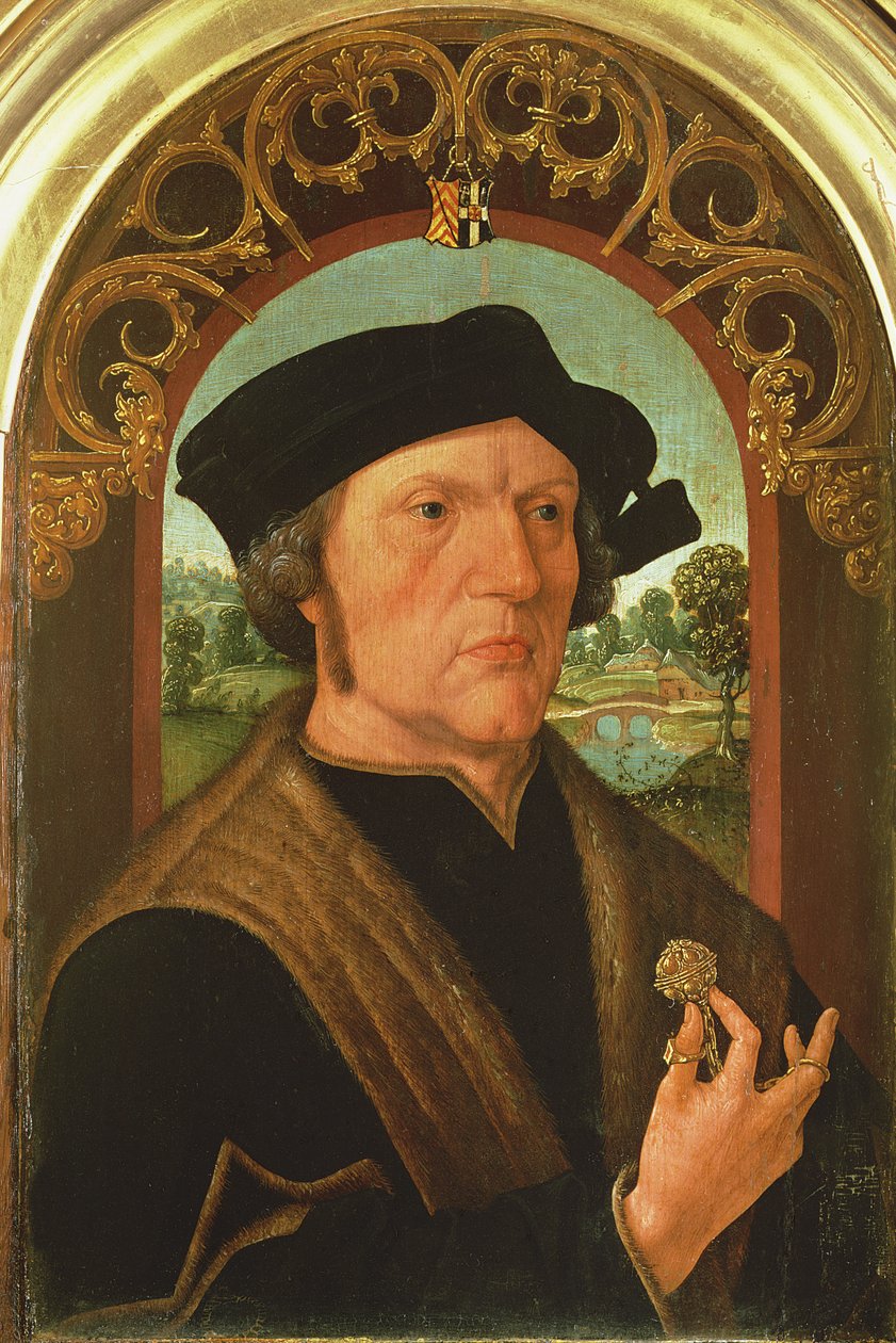 Egy férfi portréja az ablak előtt alkotó: Jacob Cornelisz